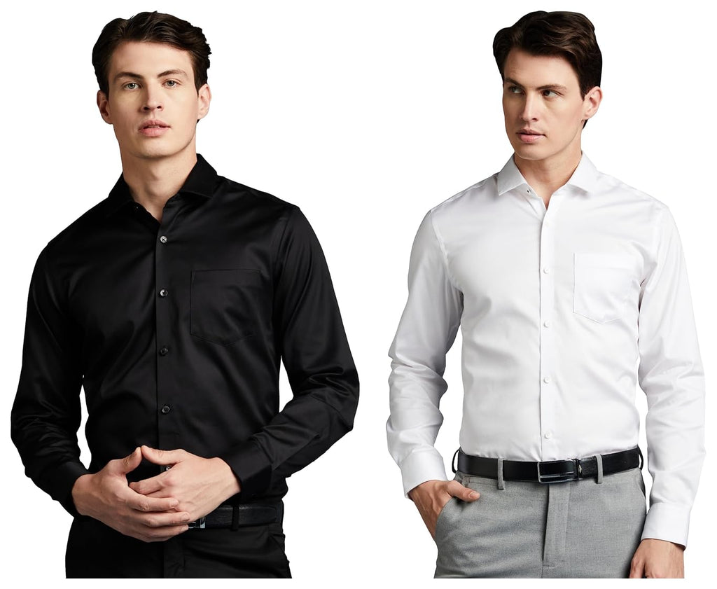Symbol Premium Men's Wrinkle-Resistant Regular Fit Cotton Formal Shirt
