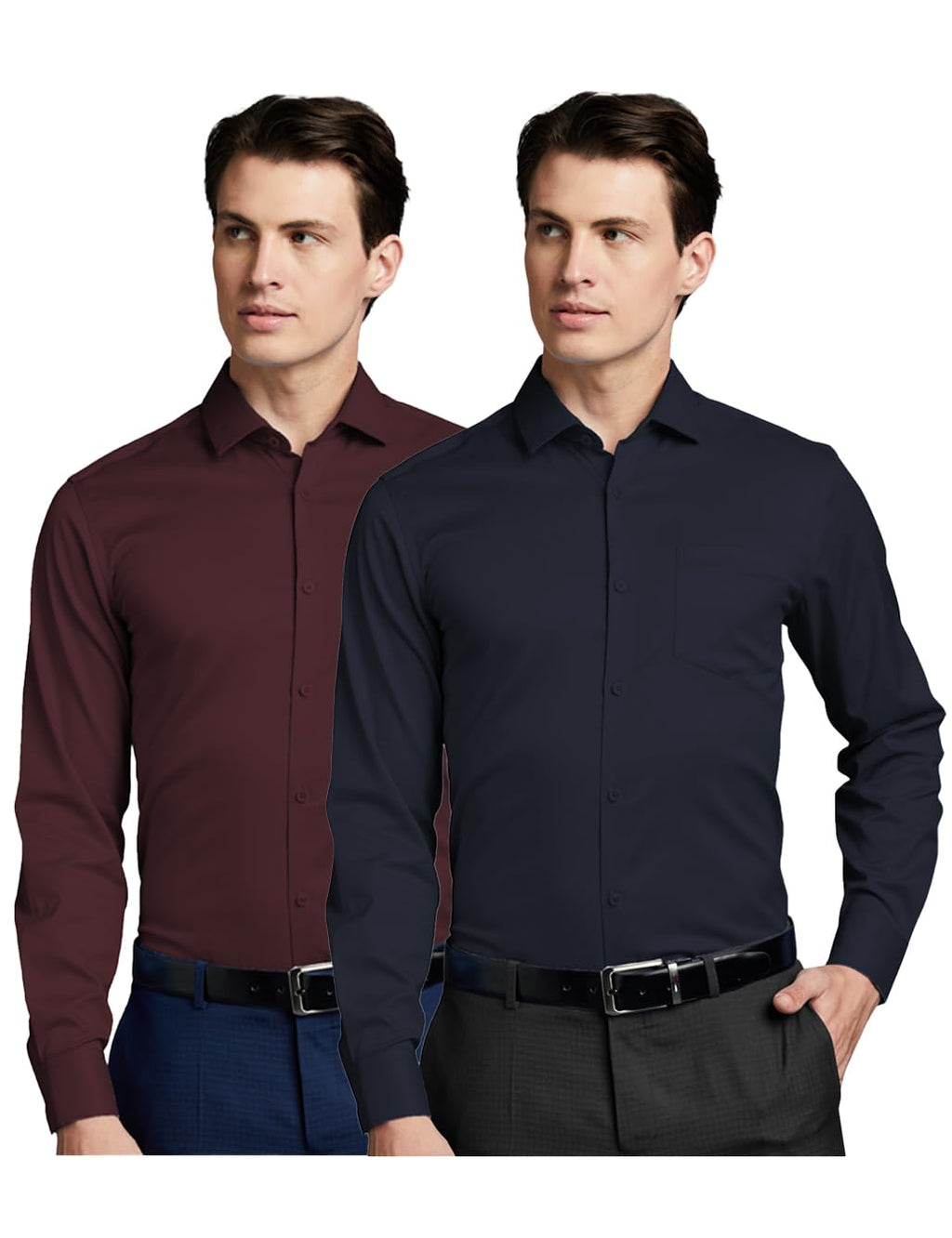 Symbol Premium Men's Wrinkle-Resistant Regular Fit Cotton Formal Shirt