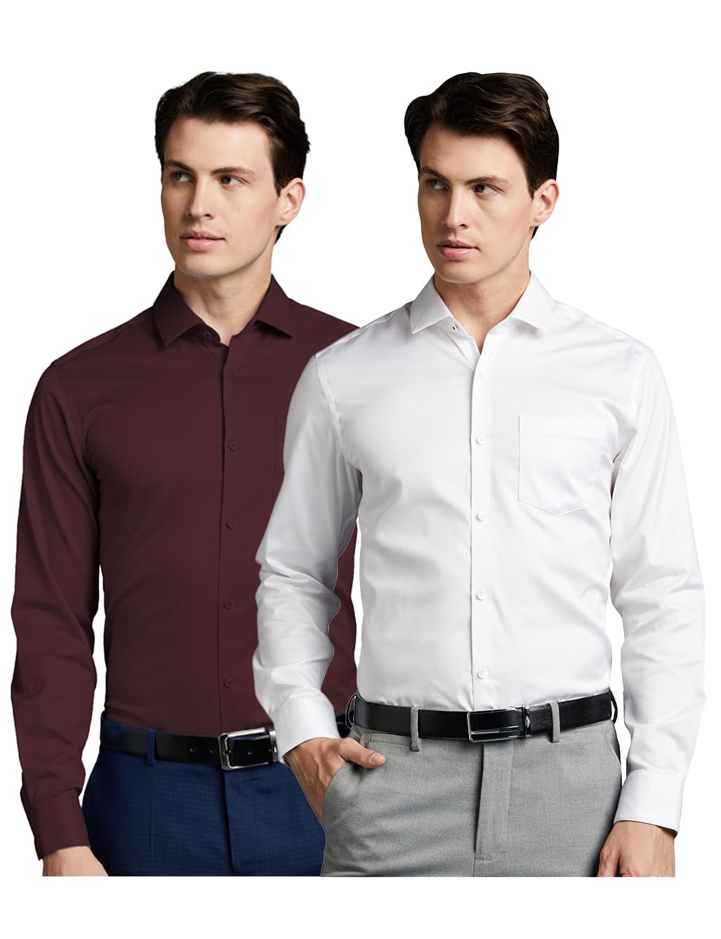 Symbol Premium Men's Wrinkle-Resistant Regular Fit Cotton Formal Shirt