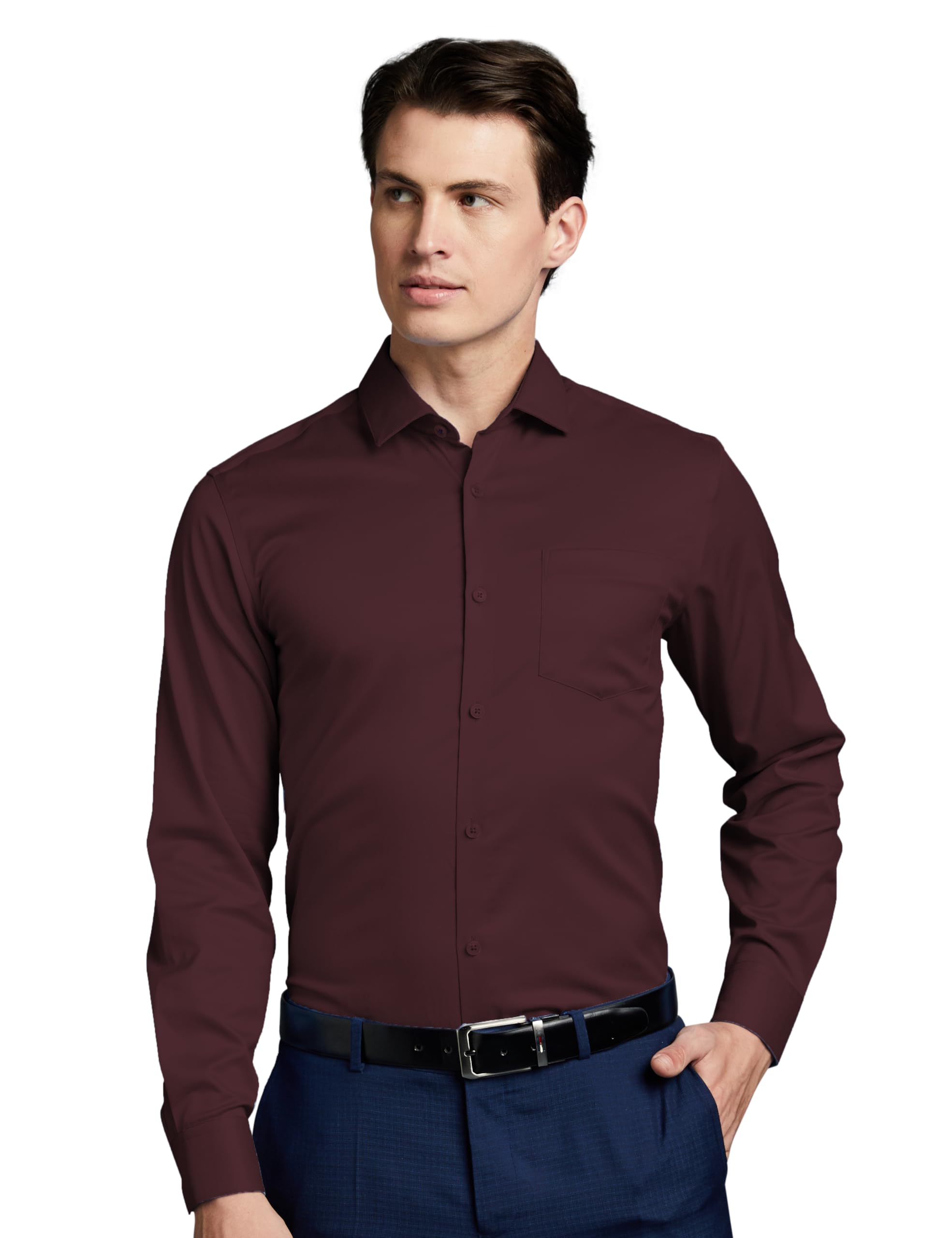 Symbol Premium Men's Wrinkle-Resistant Regular Fit Cotton Formal Shirt