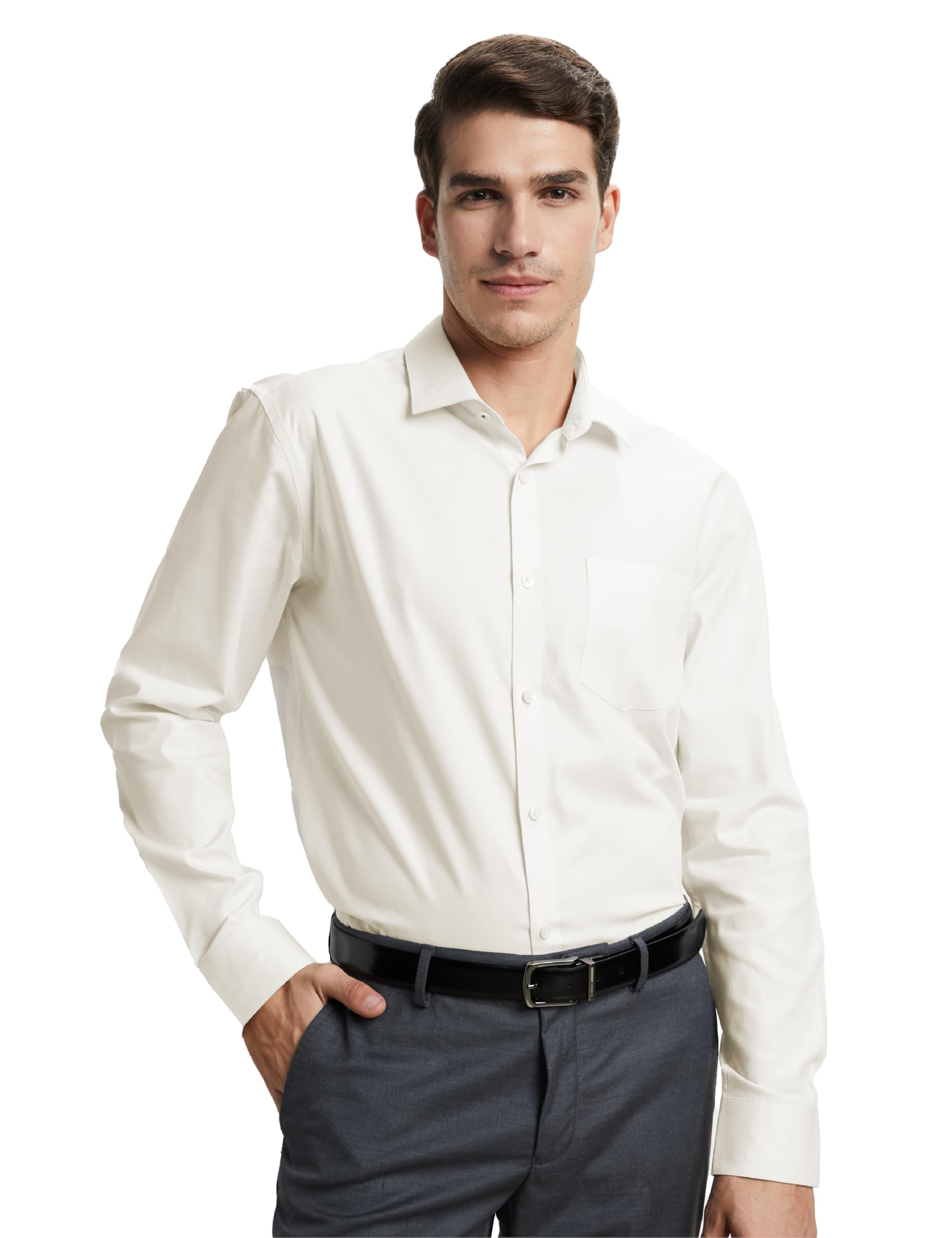 Symbol Premium Men's Wrinkle-Resistant Regular Fit Cotton Formal Shirt