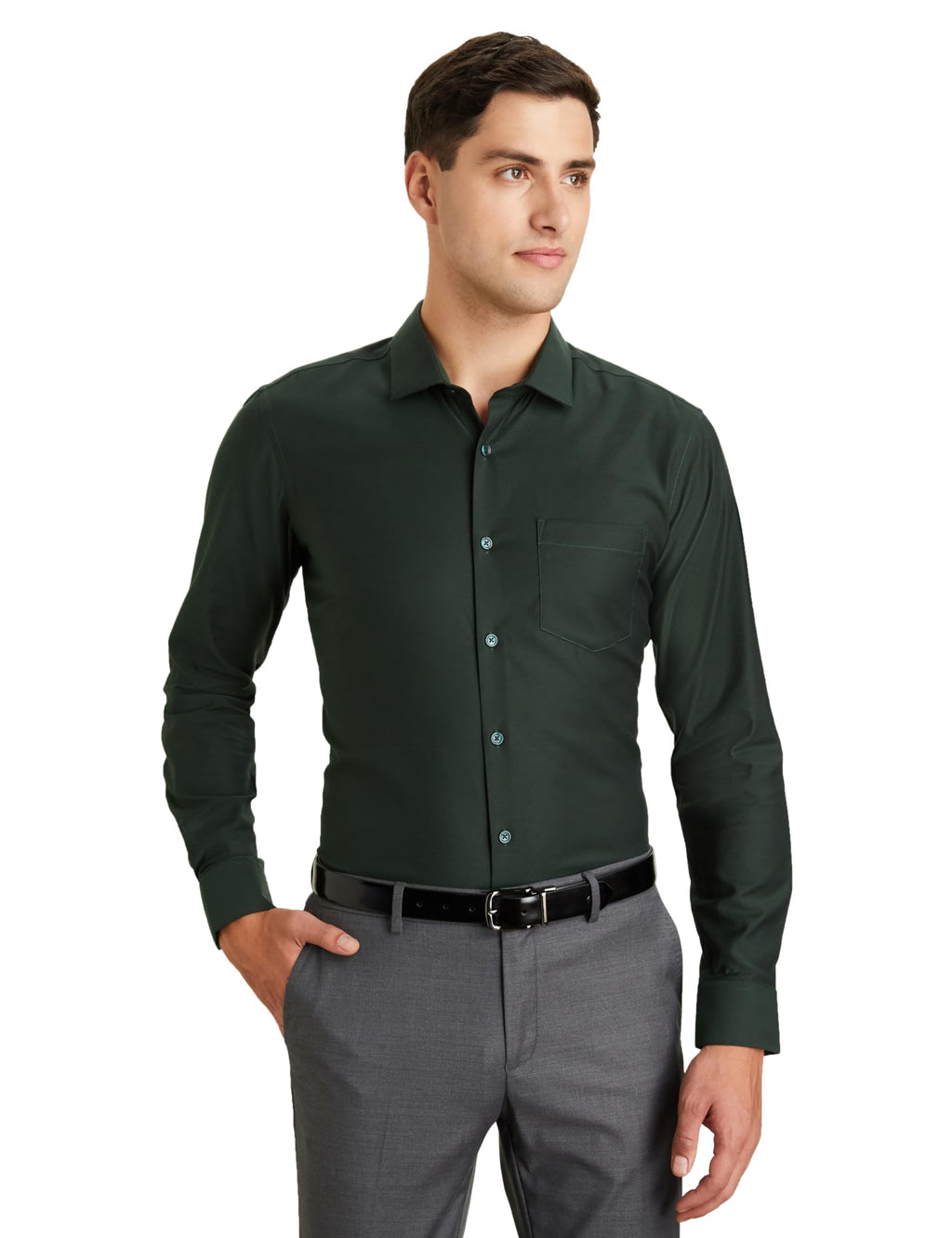 Symbol Premium Men's Wrinkle-Resistant Regular Fit Cotton Formal Shirt